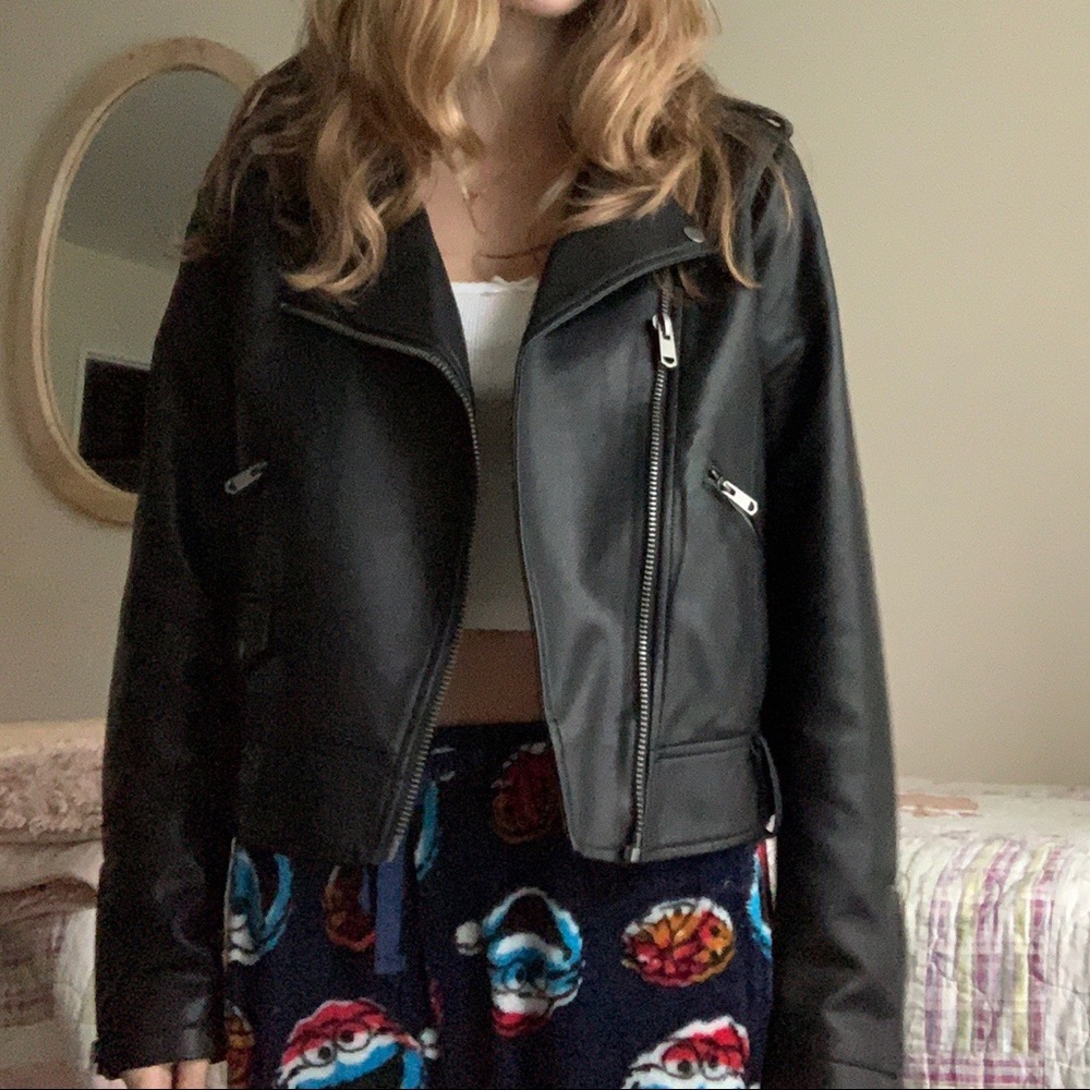 Garage biker leather jacket